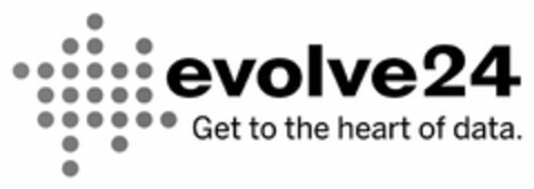 EVOLVE24 GET TO THE HEART OF THE DATA. Logo (USPTO, 23.12.2019)