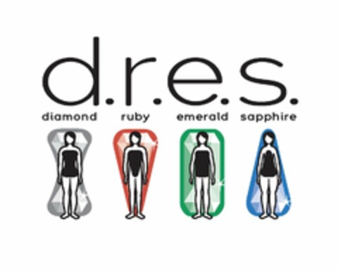 D.R.E.S. DIAMOND RUBY EMERALD SAPPHIRE Logo (USPTO, 05/21/2010)