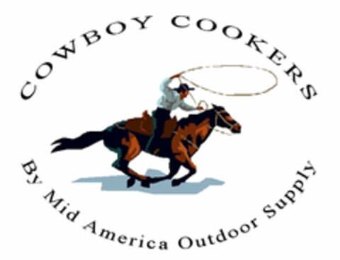 COWBOY COOKERS BY MID AMERICA OUTDOORS SUPPLY Logo (USPTO, 04/28/2011)