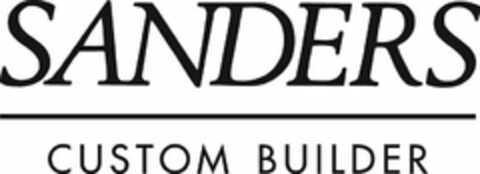 SANDERS CUSTOM BUILDER Logo (USPTO, 02/05/2013)