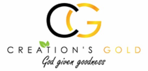 CG CREATION'S GOLD GOD GIVEN GOODNESS Logo (USPTO, 05/15/2013)