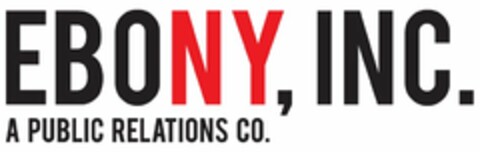 EBONY, INC. A PUBLIC RELATIONS CO. Logo (USPTO, 17.04.2015)