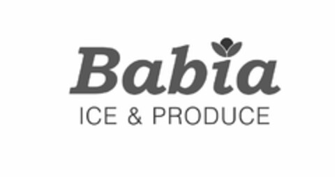 BABIA ICE & PRODUCE Logo (USPTO, 09/16/2015)