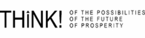 THINK! OF THE POSSIBILITIES OF THE FUTURE OF PROSPERITY Logo (USPTO, 26.06.2017)