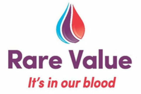 RARE VALUE IT'S IN OUR BLOOD Logo (USPTO, 04/10/2018)