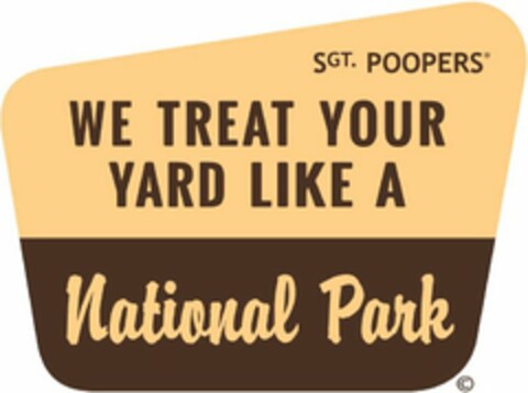 SGT. POOPERS WE TREAT YOUR YARD LIKE A NATIONAL PARK Logo (USPTO, 22.10.2018)