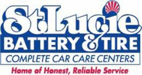 ST. LUCIE BATTERY & TIRE COMPLETE CAR CARE CENTERS HOME OF HONEST, RELIABLE SERVICE Logo (USPTO, 06.11.2018)