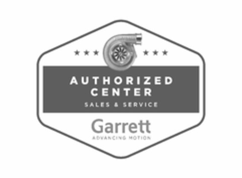 GARRETT AUTHORIZED CENTER SALES & SERVICE GARRETT ADVANCING MOTION Logo (USPTO, 10.12.2018)