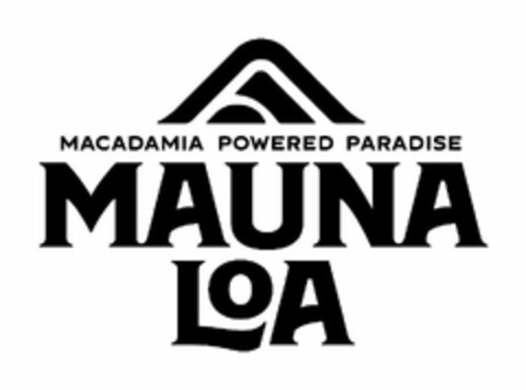 MACADAMIA POWERED PARADISE MAUNA LOA Logo (USPTO, 04/03/2020)