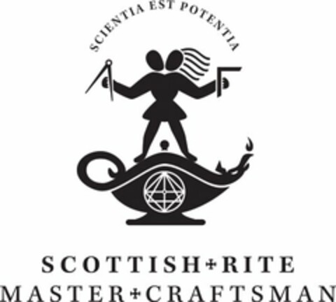 SCIENTIA EST POTENTIA SCOTTISH RITE MASTER CRAFTSMAN Logo (USPTO, 05/12/2020)