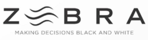 ZEBRA MAKING DECISIONS BLACK AND WHITE Logo (USPTO, 24.03.2011)