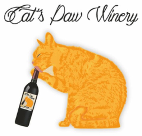 CAT'S PAW WINERY Logo (USPTO, 01/16/2019)