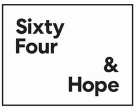 SIXTY FOUR & HOPE Logo (USPTO, 14.06.2019)