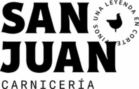 SAN JUAN CARNICERIA UNA LEYENDA EN CORTES FINOS Logo (USPTO, 07/16/2020)