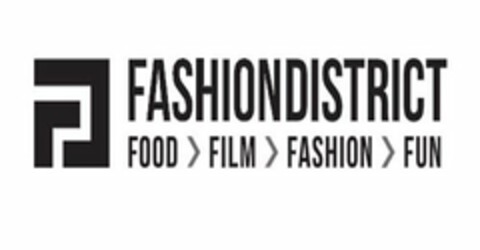 FD FASHION DISTRICT FOOD FILM FASHION FUN Logo (USPTO, 17.09.2020)