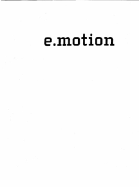 E.MOTION Logo (USPTO, 06.01.2009)