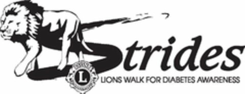 STRIDES LIONS WALK FOR DIABETES AWARENESS LIONS L Logo (USPTO, 03.02.2009)