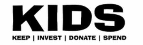 KIDS KEEP INVEST DONATE SPEND Logo (USPTO, 03.09.2009)