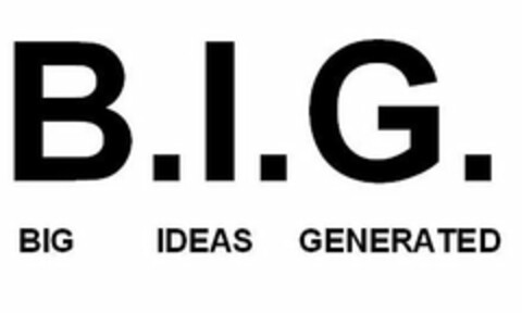 B.I.G. BIG IDEAS GENERATED Logo (USPTO, 20.11.2009)