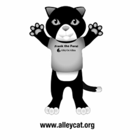 FRANK THE FERAL ALLEY CAT ALLIES WWW.ALLEYCAT.ORG Logo (USPTO, 18.06.2010)