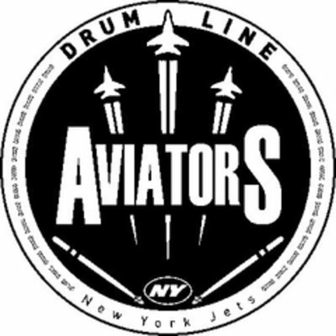 DRUM LINE AVIATORS NY NEW YORK JETS Logo (USPTO, 03.10.2013)