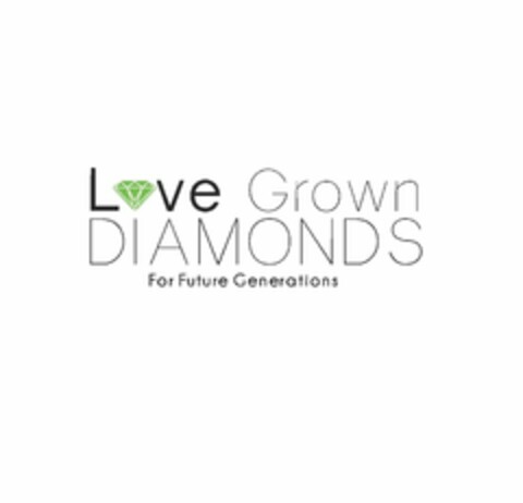 LOVE GROWN DIAMONDS FOR FUTURE GENERATIONS Logo (USPTO, 08/20/2015)