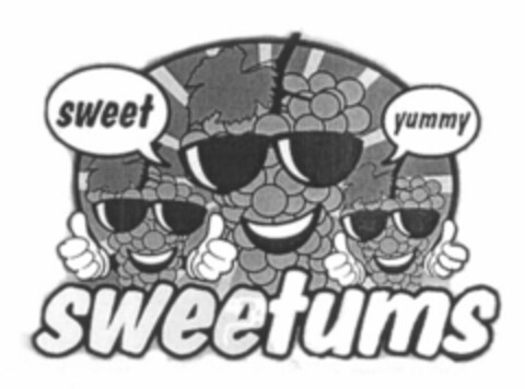 SWEETUMS, SWEET AND YUMMY Logo (USPTO, 07/28/2016)