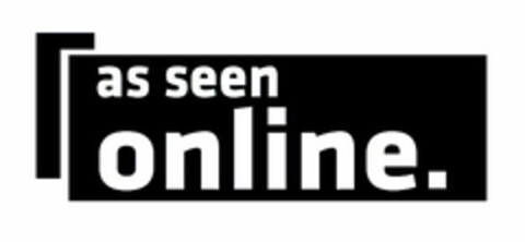 AS SEEN ONLINE. Logo (USPTO, 11.07.2017)
