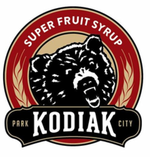 SUPER FRUIT SYRUP PARK KODIAK CITY Logo (USPTO, 13.09.2017)