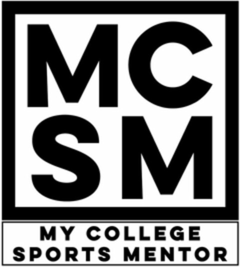 MCSM MY COLLEGE SPORTS MENTOR Logo (USPTO, 27.06.2019)