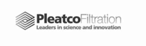 PLEATCOFILTRATION LEADERS IN SCIENCE AND INNOVATION Logo (USPTO, 01/08/2020)