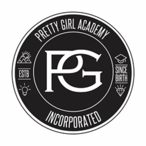 PG PRETTY GIRL ACADEMY INCORPORATED ESTB SINCE BIRTH Logo (USPTO, 24.04.2020)