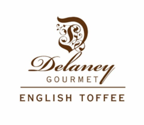 D DELANEY GOURMET ENGLISH TOFFEE Logo (USPTO, 01/24/2009)