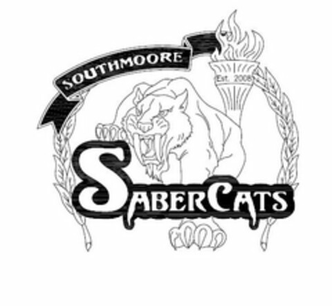 SOUTHMOORE SABERCATS EST. 2008 Logo (USPTO, 08/19/2009)