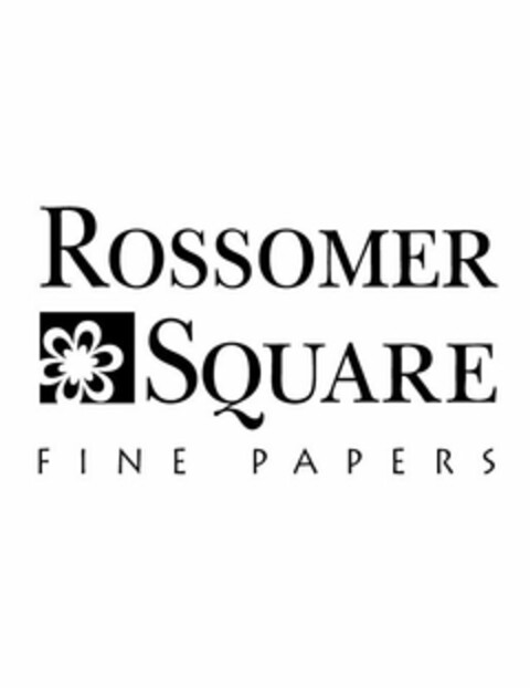 ROSSOMER SQUARE FINE PAPERS Logo (USPTO, 01/30/2010)