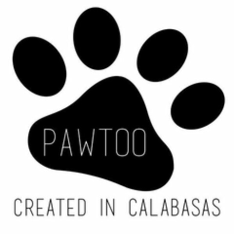 PAWTOO CREATED IN CALABASAS Logo (USPTO, 11/07/2016)