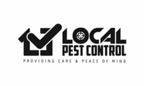 LOCAL PEST CONTROL PROVIDING CARE & PEACE OF MIND Logo (USPTO, 06/27/2017)