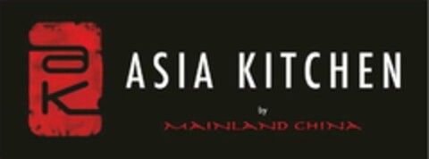 AK ASIA KITCHEN BY MAINLAND CHINA Logo (USPTO, 11/22/2019)