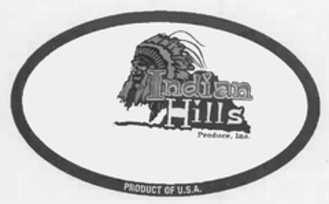 INDIAN HILLS PRODUCE, INC. PRODUCT OF U.S.A. Logo (USPTO, 30.12.2019)