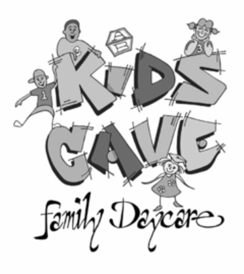 KIDS CAVE FAMILY DAYCARE 1 2 A B 3 Logo (USPTO, 09.01.2020)