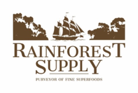 RAINFOREST SUPPLY PURVEYOR OF FINE SUPERFOODS Logo (USPTO, 11.03.2020)