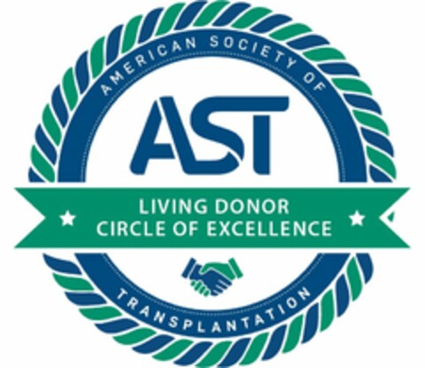 AST AMERICAN SOCIETY OF TRANSPLANTATION LIVING DONOR CIRCLE OF EXCELLENCE Logo (USPTO, 05/15/2020)