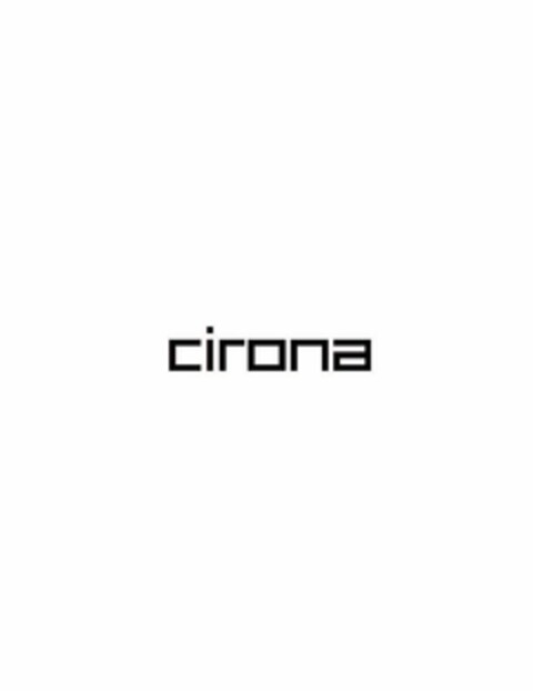 CIRONA Logo (USPTO, 31.08.2012)