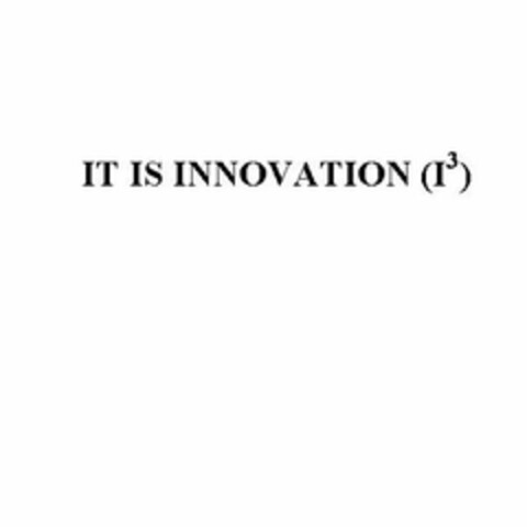 IT IS INNOVATION (I3) Logo (USPTO, 02/01/2013)