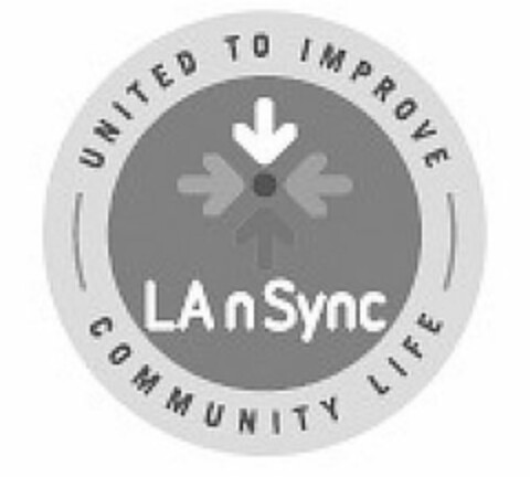 LA N SYNC UNITED TO IMPROVE COMMUNITY LIFE Logo (USPTO, 08/01/2013)