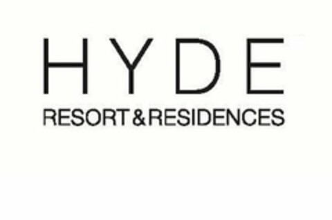 HYDE RESORT & RESIDENCES Logo (USPTO, 12.09.2013)