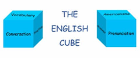 VOCABULARY CONVERSATION PRACTICE THE ENGLISH CUBE GRAMMAR AMERICANISMS PRONUNCIATION Logo (USPTO, 21.09.2014)