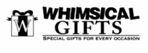 W WHIMSICAL GIFTS SPECIAL GIFTS FOR EVERY OCCASION Logo (USPTO, 16.01.2015)