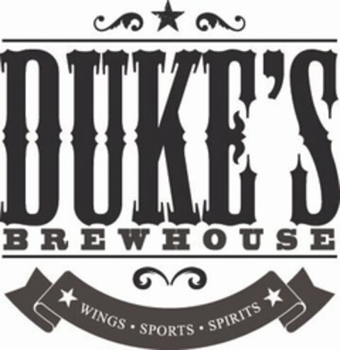 DUKE'S BREWHOUSE WINGS SPORTS SPIRITS Logo (USPTO, 08.04.2015)
