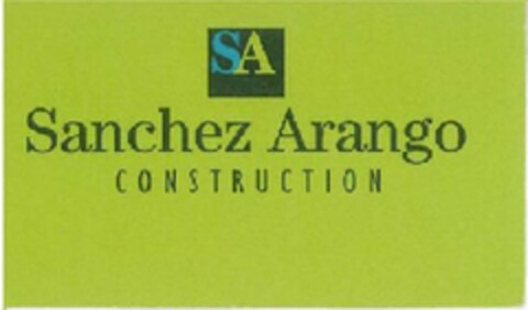 SA SANCHEZ ARANGO CONSTRUCTION Logo (USPTO, 13.04.2016)